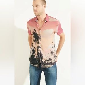 Guess Resort Palm Print Shirt
